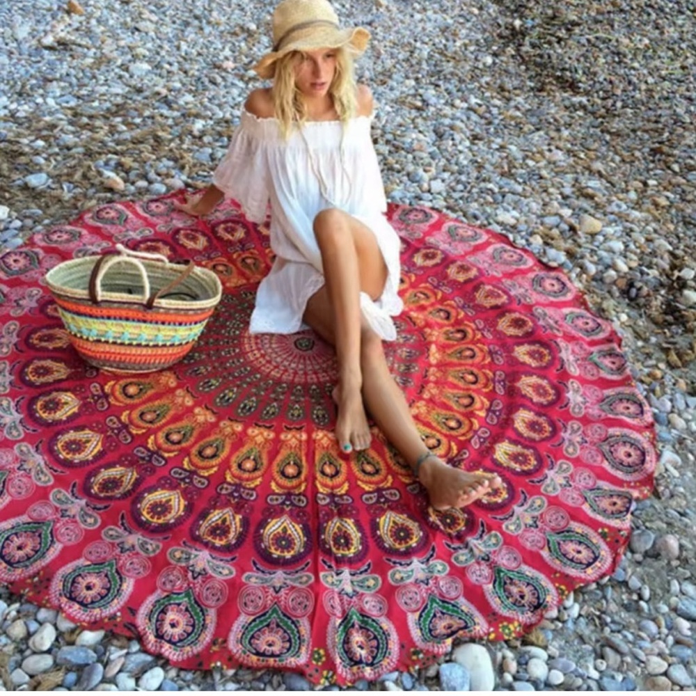 Boho Colorful Paisley Pattern Fabric Tapestry